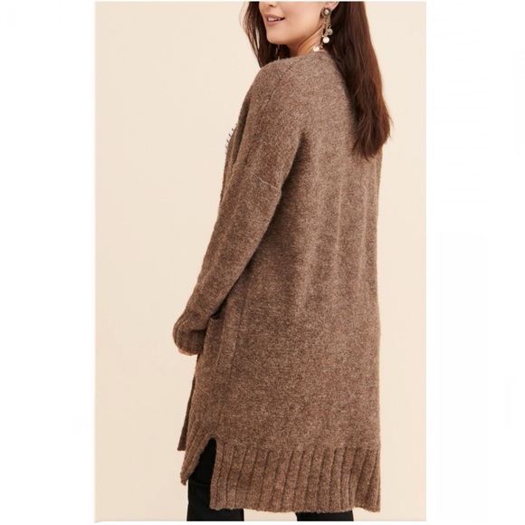 Anthropologie Goldie Alpaca Blend Longline Cardigan - Picture 2 of 7